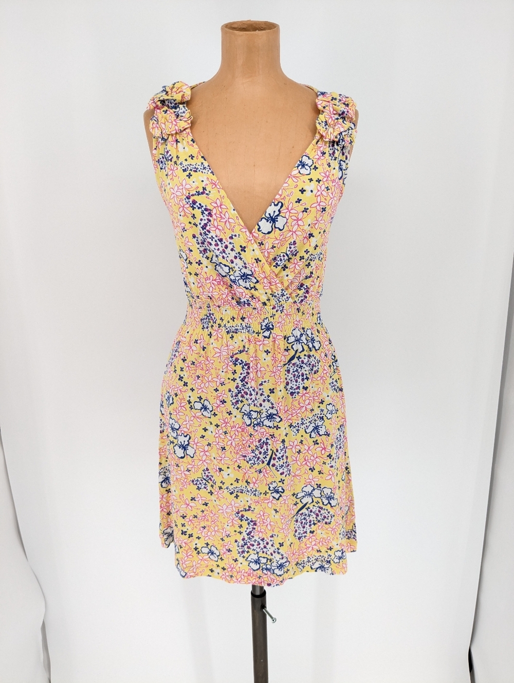 Lilly Pulitzer Floral Mini Dress Sleeveless Spring Summer Womens Size Small